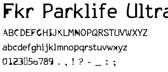 FKR ParkLife UltraBold font